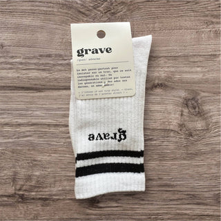 Chaussette tennis originale mot définition GRAVE