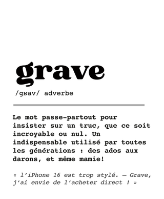 Chaussette tennis originale mot définition GRAVE