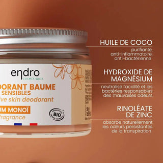 Déodorant Baume Peaux Sensibles - Monoï